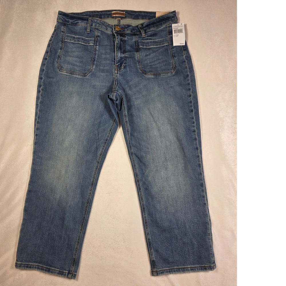 NWT KUT from the Kloth Elizabeth High Rise Straight Leg Jeans 16W
